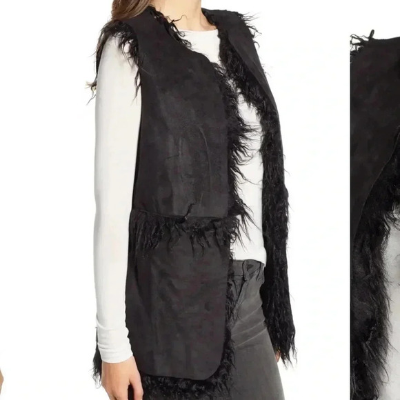 Cupcakes and cashmere vest Reversible Faux Shearling Vest - Picture 5 of 7